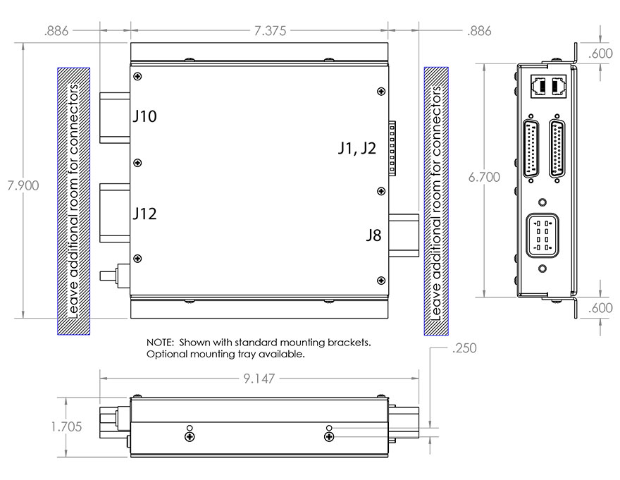 VP-X Pro and VP-X Sport Dimensions